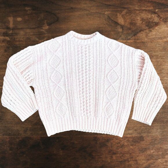 Revolve Tularosa Isla Cable Sweater | Light Pink | Size M - Picture 3 of 6
